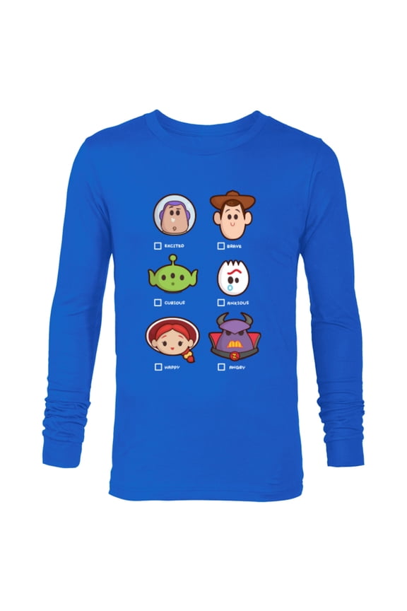 Disney and Pixar’s Toy Story Emoji Moods - Long Sleeve T-Shirt for Men - Customized-Navy