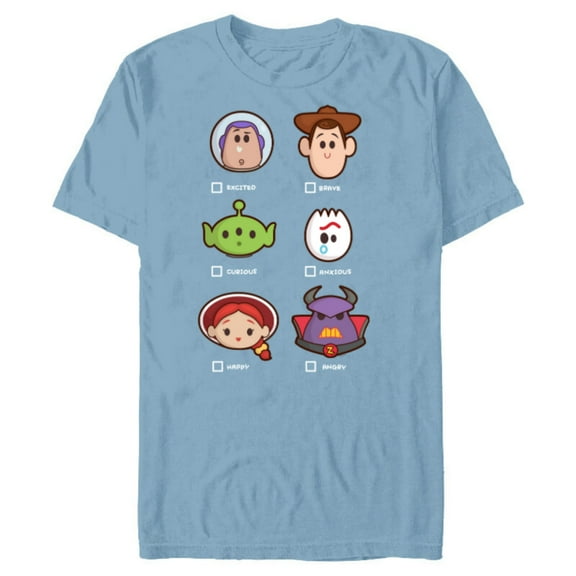 Disney and Pixar’s Toy Story Emoji Moods - Short Sleeve Blended T-Shirt for Adults - Customized-Ocean Blue