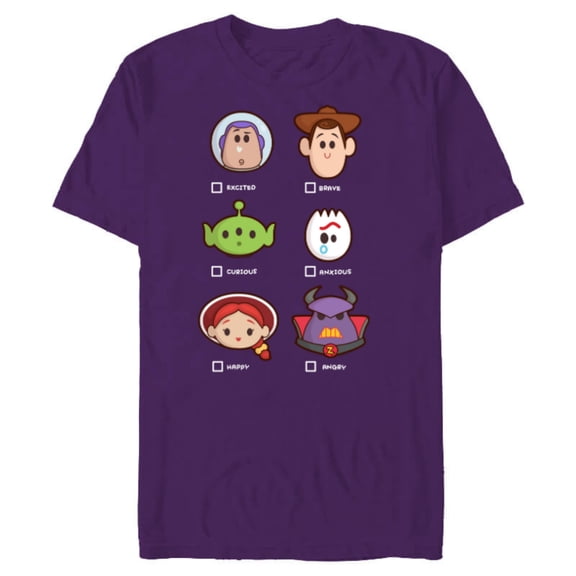 Disney and Pixar’s Toy Story Emoji Moods - Short Sleeve Blended T-Shirt for Adults - Customized-Purple