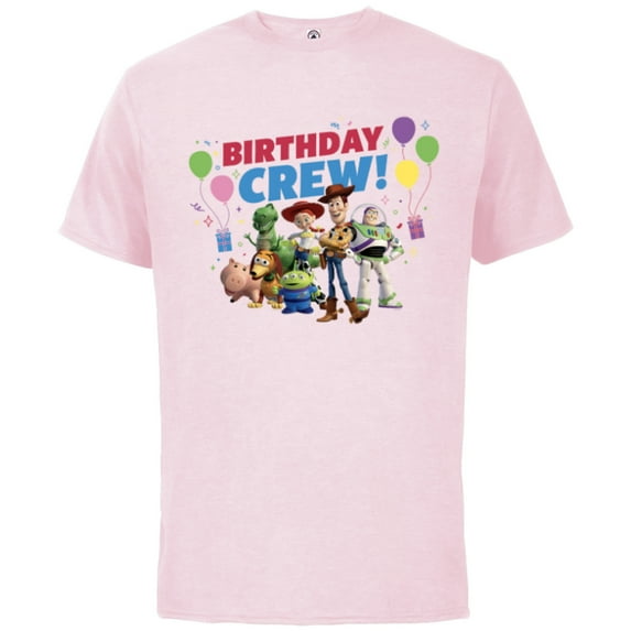 Disney and Pixar’s Toy Story Family Party Birthday Crew - Short Sleeve Cotton T-Shirt for Adults - Customized-Soft Pink