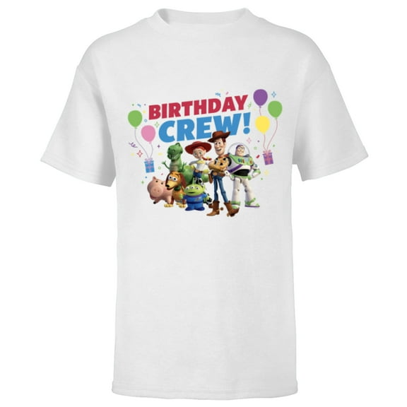 Disney and Pixar’s Toy Story Family Party Birthday Crew - Short Sleeve T-Shirt for Kids - Customized-White