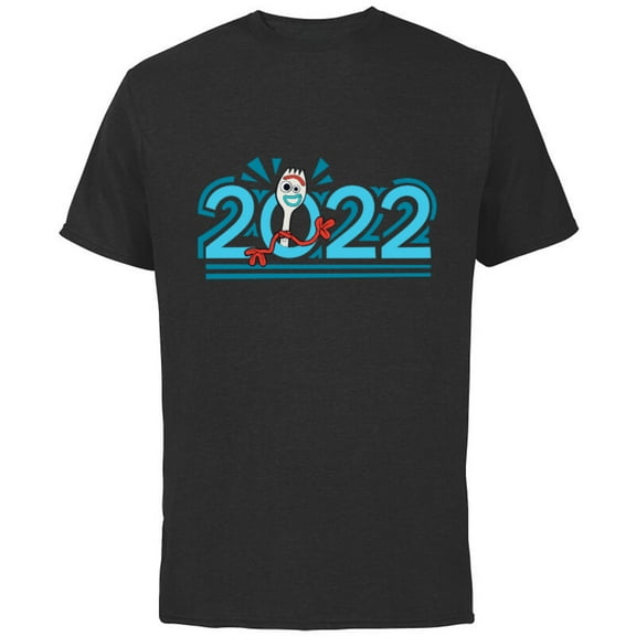 Disney and Pixar’s Toy Story Forky 2022 - Short Sleeve Cotton T-Shirt for Adults - Customized-Black