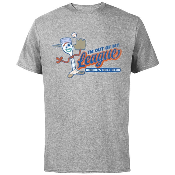 Disney and Pixar’s Toy Story Forky Baseball Sports My League - Short Sleeve Cotton T-Shirt for Adults - Customized-Athletic Heather