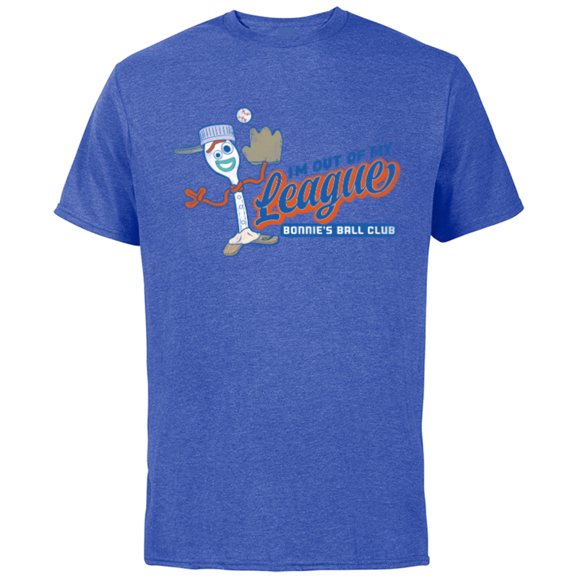 Disney and Pixar’s Toy Story Forky Baseball Sports My League - Short Sleeve Cotton T-Shirt for Adults - Customized-Royal Heather