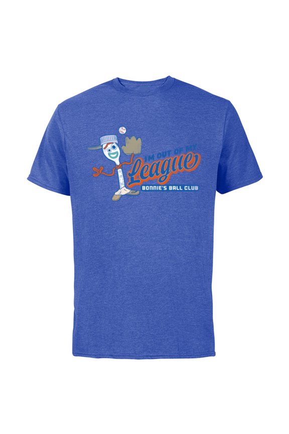 Disney and Pixar’s Toy Story Forky Baseball Sports My League - Short Sleeve Cotton T-Shirt for Adults - Customized-Royal Heather