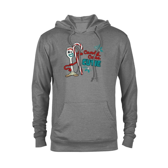 Disney and Pixar’s Toy Story Forky Candy Cane Cutie Holiday Standard - Pullover Hoodie for Adults – Customized-Graphite Heather