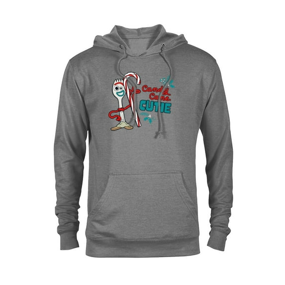 Disney and Pixar’s Toy Story Forky Candy Cane Cutie Holiday Standard - Pullover Hoodie for Adults – Customized-Graphite Heather