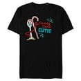 thumbnail image 1 of Disney and Pixar’s Toy Story Forky Candy Cane Cutie Holiday Standard - Short Sleeve Blended T-Shirt for Adults – Customized-Black, 1 of 5