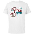 thumbnail image 1 of Disney and Pixar’s Toy Story Forky Candy Cane Cutie Holiday Standard - Short Sleeve Cotton T-Shirt for Adults - Customized-White, 1 of 5
