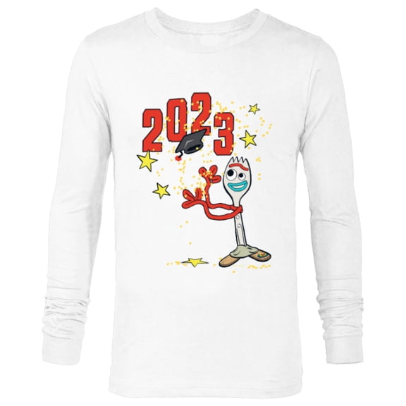 Disney and Pixar’s Toy Story Forky Class of 2023 Graduation - Long Sleeve T-Shirt for Men - Customized-White