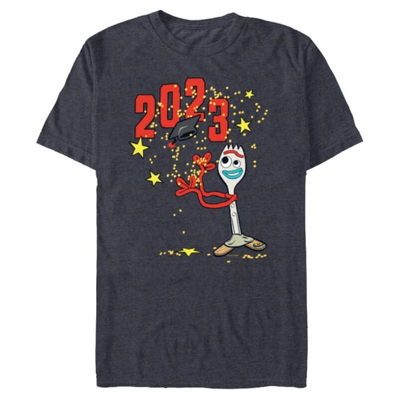 Disney and Pixar’s Toy Story Forky Class of 2023 Graduation - Short Sleeve Blended T-Shirt for Adults - Customized-Navy Heather
