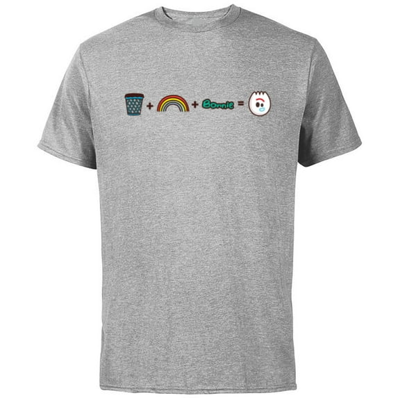 Disney and Pixar’s Toy Story Forky Emoji Code Formula - Short Sleeve Cotton T-Shirt for Adults - Customized-Athletic Heather