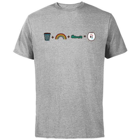 Disney and Pixar’s Toy Story Forky Emoji Code Formula - Short Sleeve Cotton T-Shirt for Adults - Customized-Athletic Heather