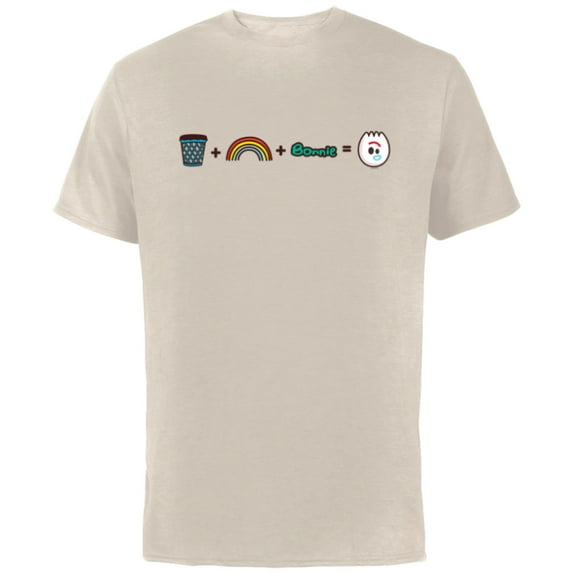 Disney and Pixar’s Toy Story Forky Emoji Code Formula - Short Sleeve Cotton T-Shirt for Adults - Customized-Natural