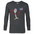thumbnail image 1 of Disney and Pixar’s Toy Story Forky Flag Fourth of July - Long Sleeve T-Shirt for Men - Customized-Charcoal Heather, 1 of 5