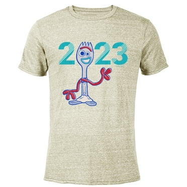 Disney and Pixar’s Toy Story Forky Graduation Class of 2023 - Short Sleeve Blended T-Shirt for Adults - Customized-Yellow