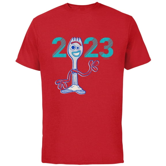 Disney and Pixar’s Toy Story Forky Graduation Class of 2023 - Short Sleeve Cotton T-Shirt for Adults - Customized-Red