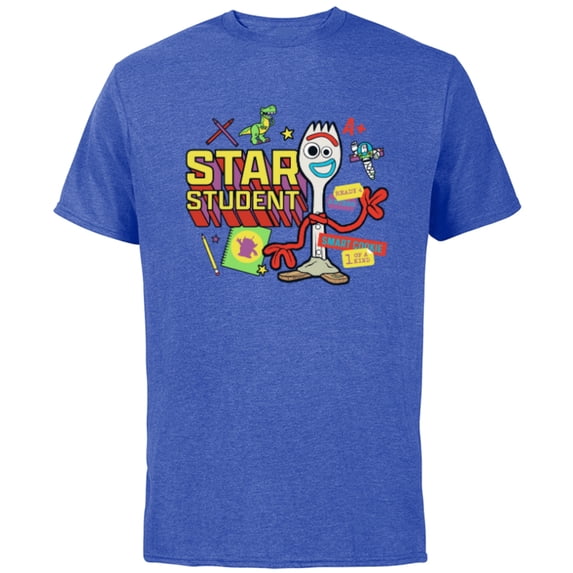 Disney and Pixar’s Toy Story Forky Star Student - Short Sleeve Cotton T-Shirt for Adults - Customized-Royal Heather