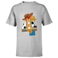 thumbnail image 1 of Disney and Pixar’s Toy Story Fourth Birthday 4 Years Old - Short Sleeve T-Shirt for Kids - Customized-Athletic Heather, 1 of 5