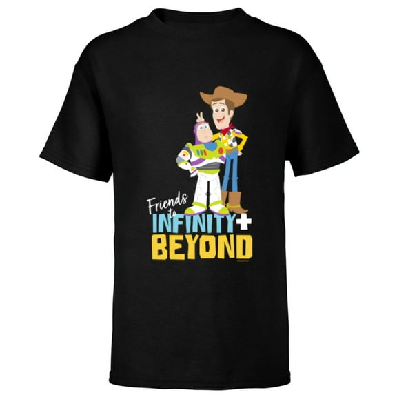 Disney and Pixar’s Toy Story Friends to Infinity and Beyond - Short Sleeve T-Shirt for Kids - Customized-Black