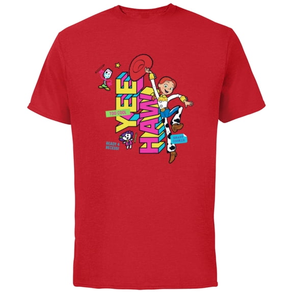 Disney and Pixar’s Toy Story Jessie Back to School - Short Sleeve Cotton T-Shirt for Adults - Customized-Red