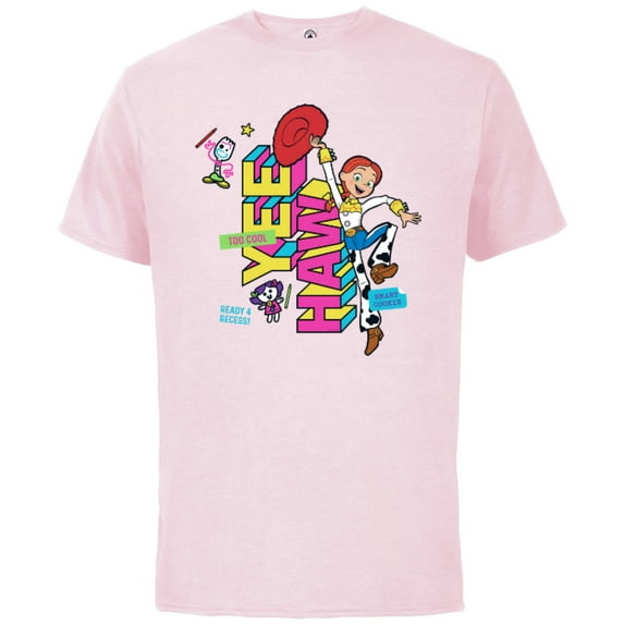 Disney and Pixar’s Toy Story Jessie Back to School - Short Sleeve Cotton T-Shirt for Adults - Customized-Soft Pink