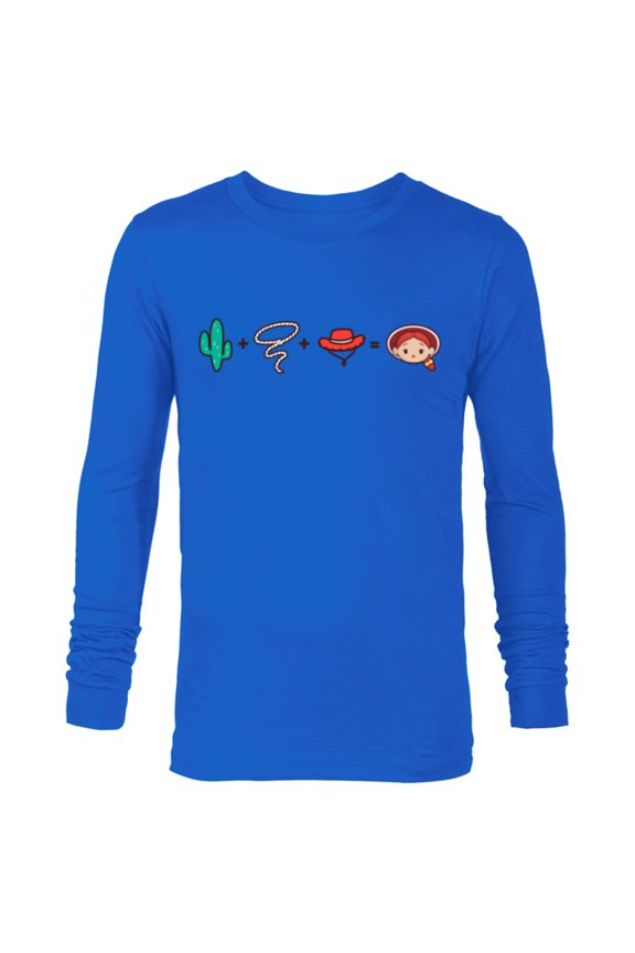 Disney and Pixar’s Toy Story Jessie Emoji Code Formula - Long Sleeve T-Shirt for Men - Customized-Navy