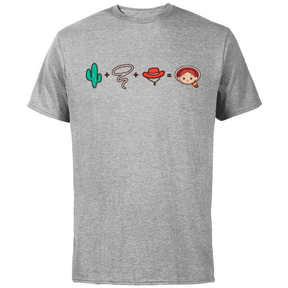 Disney and Pixar’s Toy Story Jessie Emoji Code Formula - Short Sleeve Cotton T-Shirt for Adults - Customized-Athletic Heather