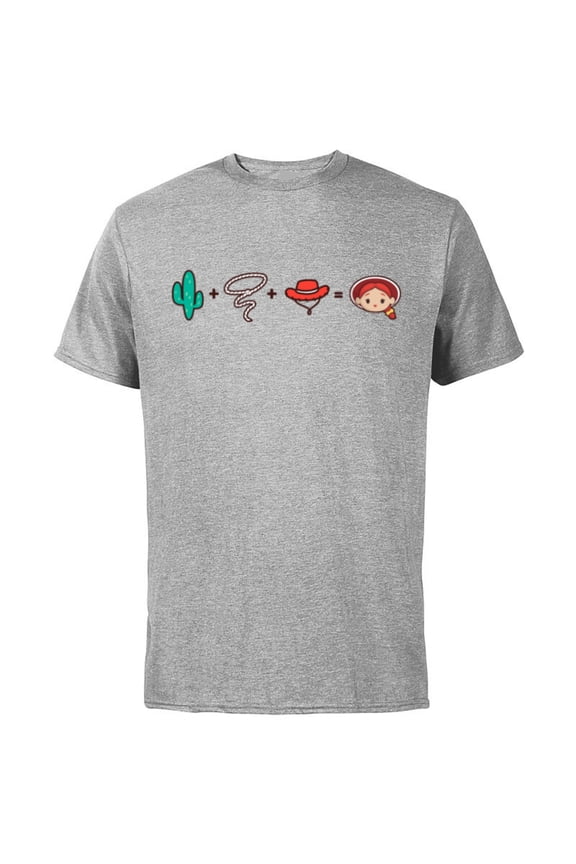 Disney and Pixar’s Toy Story Jessie Emoji Code Formula - Short Sleeve Cotton T-Shirt for Adults - Customized-Athletic Heather