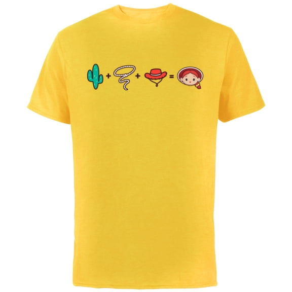 Disney and Pixar’s Toy Story Jessie Emoji Code Formula - Short Sleeve Cotton T-Shirt for Adults - Customized-Yellow