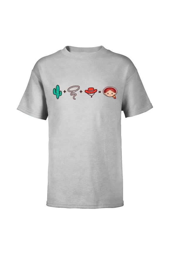 Disney and Pixar’s Toy Story Jessie Emoji Code Formula - Short Sleeve T-Shirt for Kids - Customized-Athletic Heather