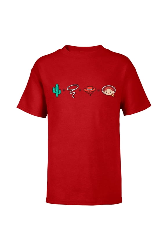Disney and Pixar’s Toy Story Jessie Emoji Code Formula - Short Sleeve T-Shirt for Kids - Customized-Red