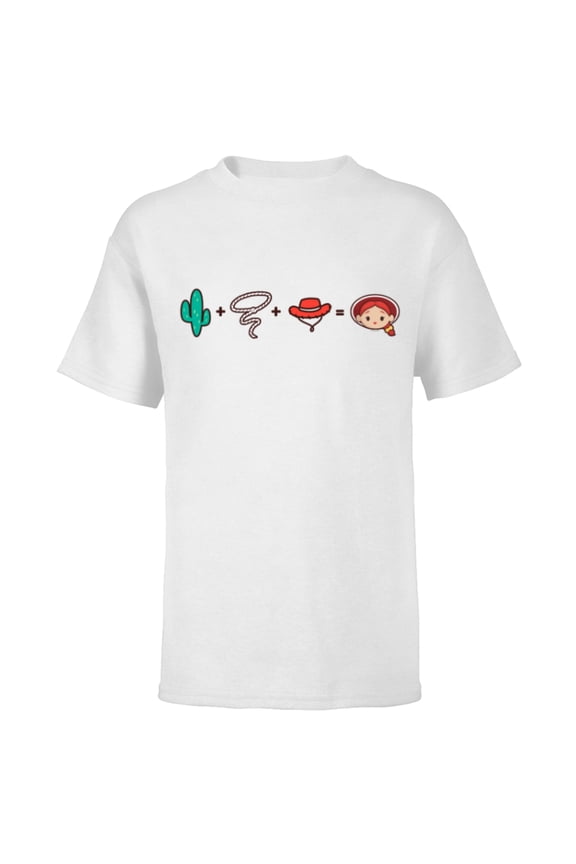 Disney and Pixar’s Toy Story Jessie Emoji Code Formula - Short Sleeve T-Shirt for Kids - Customized-White