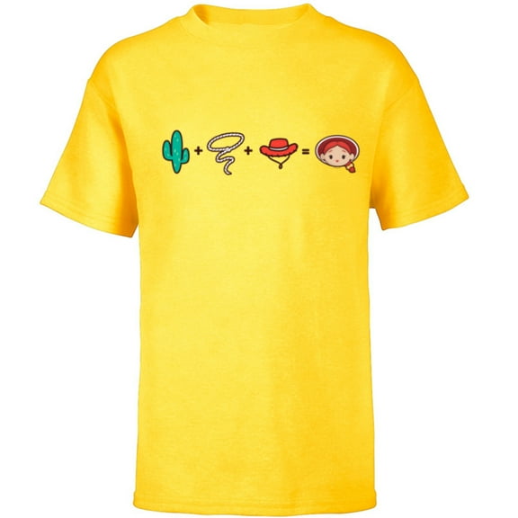 Disney and Pixar’s Toy Story Jessie Emoji Code Formula - Short Sleeve T-Shirt for Kids - Customized-Yellow