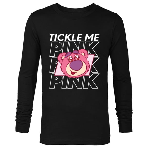Disney and Pixar’s Toy Story Lotso Bear Cute Tickle Me Pink - Long Sleeve T-Shirt for Men - Customized-Black