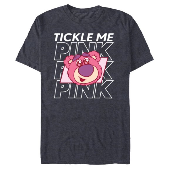 Disney and Pixar’s Toy Story Lotso Bear Cute Tickle Me Pink - Short Sleeve Blended T-Shirt for Adults - Customized-Navy Heather