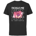 thumbnail image 1 of Disney and Pixar’s Toy Story Lotso Bear Cute Tickle Me Pink - Short Sleeve Cotton T-Shirt for Adults - Customized-Black, 1 of 5