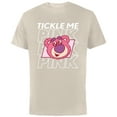 thumbnail image 1 of Disney and Pixar’s Toy Story Lotso Bear Cute Tickle Me Pink - Short Sleeve Cotton T-Shirt for Adults - Customized-Natural, 1 of 5