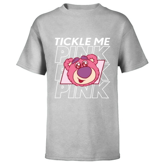 Disney and Pixar’s Toy Story Lotso Bear Cute Tickle Me Pink - Short Sleeve T-Shirt for Kids - Customized-Athletic Heather