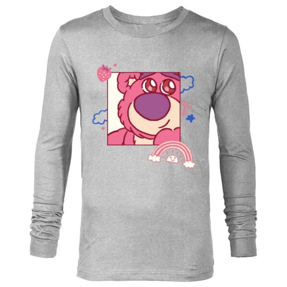 Disney and Pixar’s Toy Story Lotso Bear Fluffy Rainbows Cute - Long Sleeve T-Shirt for Men - Customized-Athletic Heather