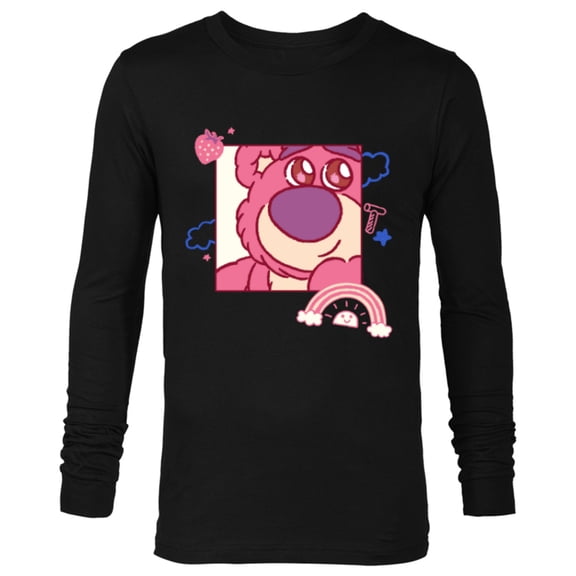 Disney and Pixar’s Toy Story Lotso Bear Fluffy Rainbows Cute - Long Sleeve T-Shirt for Men - Customized-Black