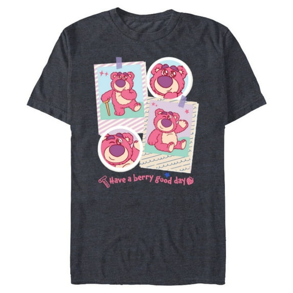 Disney and Pixar’s Toy Story Lotso Have a Berry Good Day - Short Sleeve Blended T-Shirt for Adults - Customized-Navy Heather