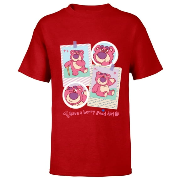Disney and Pixar’s Toy Story Lotso Have a Berry Good Day - Short Sleeve T-Shirt for Kids - Customized-Red