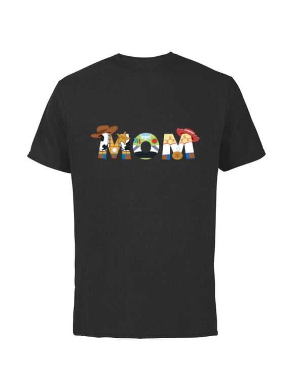 Disney and Pixar’s Toy Story Mom Mother’s Day Birthday - Short Sleeve Cotton T-Shirt for Adults - Customized-Black