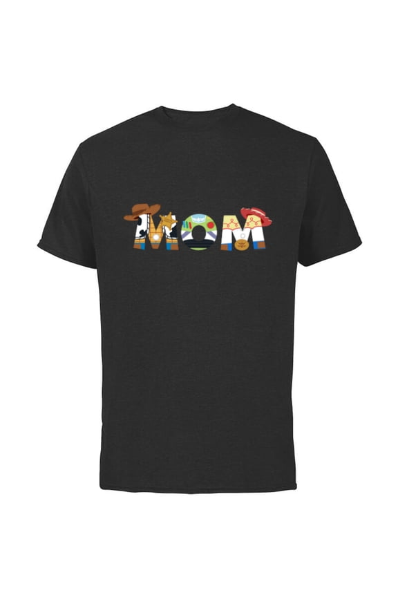 Disney and Pixar’s Toy Story Mom Mother’s Day Birthday - Short Sleeve Cotton T-Shirt for Adults - Customized-Black