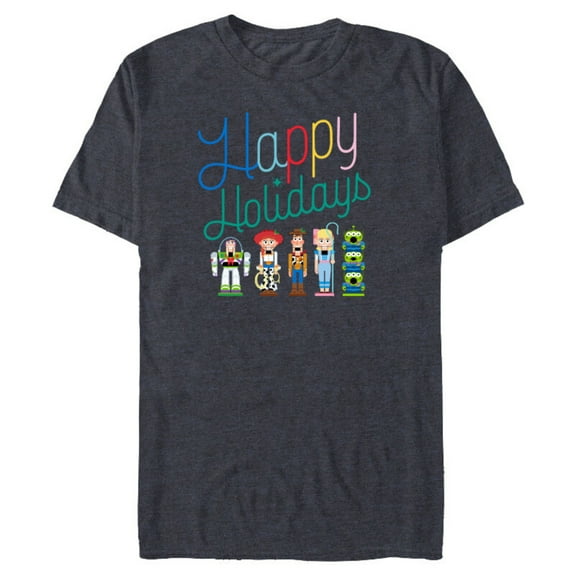 Disney and Pixar’s Toy Story Nutcracker Happy Holidays - Short Sleeve Blended T-Shirt for Adults – Customized-Navy Heather