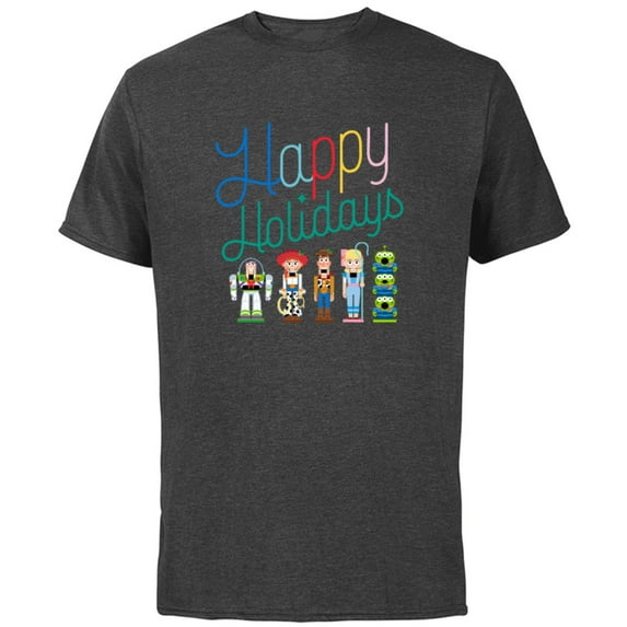 Disney and Pixar’s Toy Story Nutcracker Happy Holidays - Short Sleeve Cotton T-Shirt for Adults - Customized-Charcoal