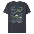 thumbnail image 1 of Disney and Pixar’s Toy Story Pizza Planet Aliens Neon - Short Sleeve Blended T-Shirt for Adults - Customized-Navy Heather, 1 of 5