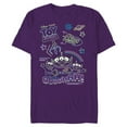 thumbnail image 1 of Disney and Pixar’s Toy Story Pizza Planet Aliens Neon - Short Sleeve Blended T-Shirt for Adults - Customized-Purple, 1 of 5