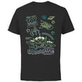 thumbnail image 1 of Disney and Pixar’s Toy Story Pizza Planet Aliens Neon - Short Sleeve Cotton T-Shirt for Adults - Customized-Black, 1 of 5